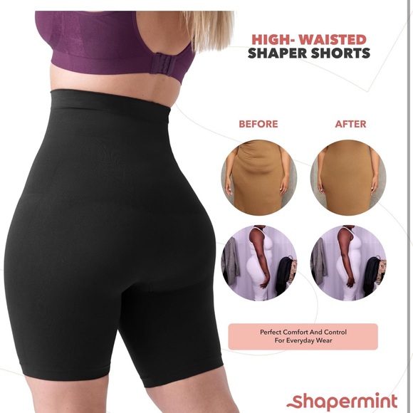 SHAPERMINT High Waisted Body Shaper Shorts Shapewear for Women Tummy Control - Picture 5 of 8